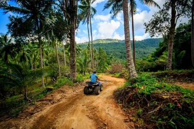 Feel the grit of koh samui’s jungle trails on an atv quad tour, with local guides, hotel pickup, and all gear included. choose morning or afternoon rides.
