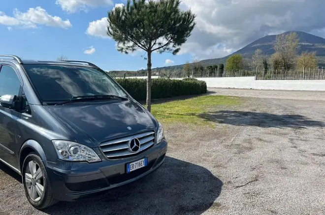 Transfert de Positano à Naples avec arrêt à Pompéi