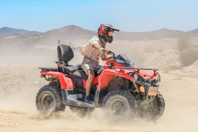 Feel the rush of an atv ride in los cabos, cross the world’s longest wooden bridge, and explore desert trails with a local guide. includes lockers & water refills.
