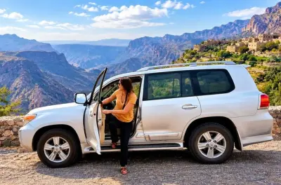 Transfert privé en 4x4 de Muscat à Jebel Akhdar avec prise hôtel