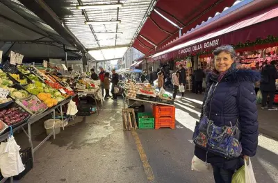 Tour pelo mercado de Civitavecchia com aula de culinária particular