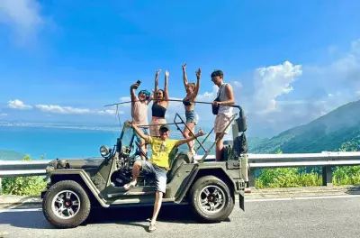 Passeio de jeep aberto pelo Hai Van Pass de Hue a Hoi An