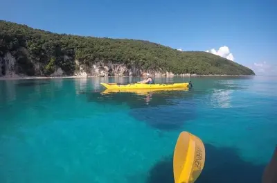Kayaking in Acheron River: Caves and coastline