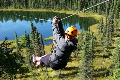 Vivi l’emozione di un tour zipline a denali, talkeetna, alaska. sorvola le valli, attraversa ponti sospesi e goditi un’avventura in piccoli gruppi con tutta l’attrezzatura inclusa.