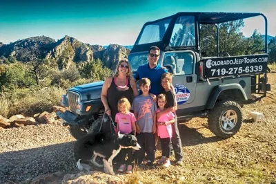 Feel the thrill of crossing royal gorge bridge in a jeep, spot dinosaur tracks, and ride skyline drive with a local guide. includes exclusive park access.