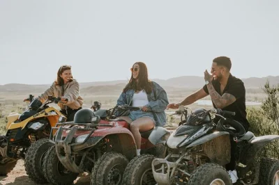 Feel the dust of valle de guadalupe on an off road atv ride, pass working vineyards, pause for valley views, and relax with a glass at a baja winery—includes guide and gear.