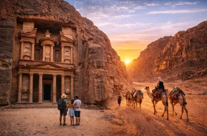 Petra & Wadi Rum Tagesausflug ab Amman: Private Jeep-Tour
