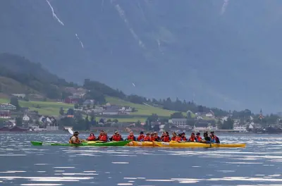 Kayaking in Olden: Stable double kayaks, local guides