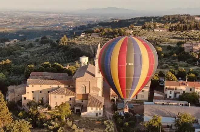 Heißluftballonflug Chianti: Blick auf Renaissance-Villen