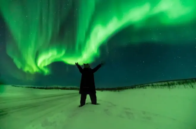 Aurora boreal em Tromsø com grupos pequenos e roupas térmicas