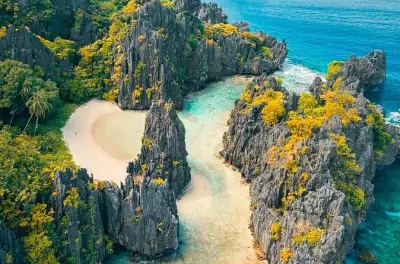 El Nido : Lagons, plages et Helicopter Island en 7 heures