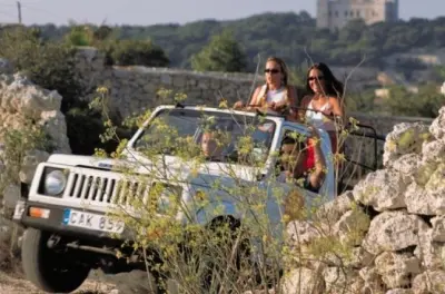 ATV riding Gozo from Malta: Private boat & Jeep tour