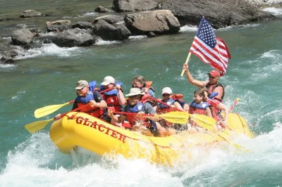 Feel the rush of glacier’s middle fork rapids, paddle past wild scenery, and laugh with local guides. includes gear, wetsuits in cool weather, and easy pickup.