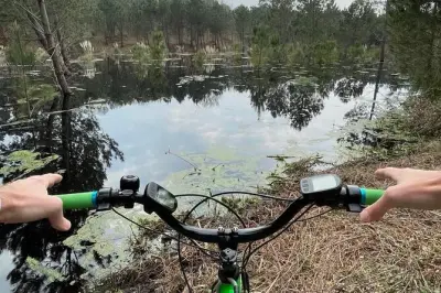 Sentiers forestiers en fat bike et trottinette électrique à Seignosse
