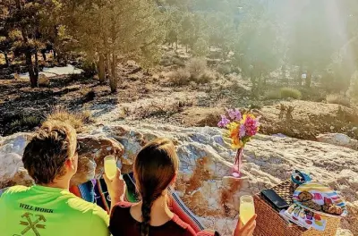 Big Bear Lake Wanderung mit Champagner zum Sonnenuntergang
