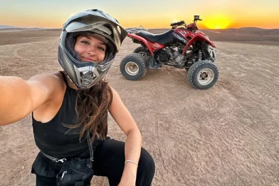 Feel the rocky agafay desert near marrakech—quad biking, camel rides, fire shows, and a moroccan dinner under the stars. includes hotel pickup and flexible options.