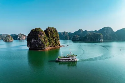 Float past limestone islands in lan ha bay, kayak at tai keo cave, bike to viet hai village and meet monkeys on monkey island. includes hotel pickup & lunch.