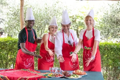 Step out of marrakech for a moroccan cooking class in a quiet berber garden, pick fresh ingredients, and share lunch with locals. includes pickup & guide.