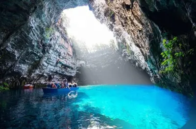 Melissani Lake & Drogarati Cave tour, Kefalonia: Swim at Myrtos