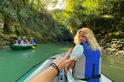 Feel the thrill of skywalks at okatse canyon, float through martvili’s waterfalls, and wander deep inside prometheus cave—all from kutaisi, with transport and guide.