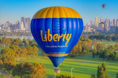 Float over melbourne at sunrise on a hot air balloon ride, see the mcg and city skyline, with return transfers and local guide commentary included.
