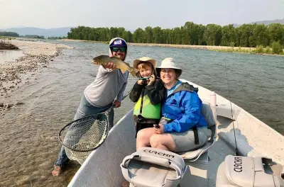 Pesca de medio día en Jackson Hole: Mosca o spinning en drift boats