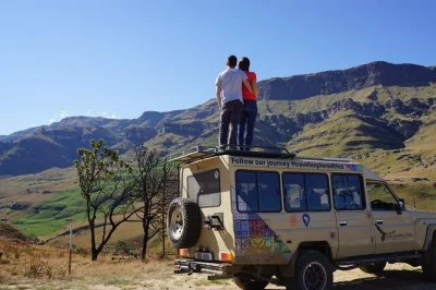 Feel the wild drakensberg air, cross sani pass by 4x4, taste basotho bread in lesotho’s highlands, and share stories with locals. includes pickup & lunch.