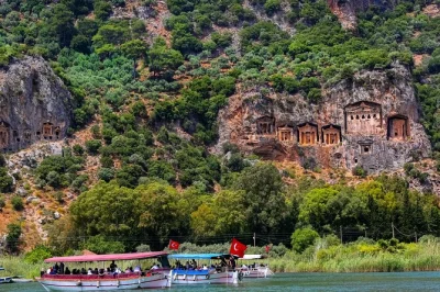 Float down the dalyan river from marmaris, soak in mud baths, spot turtles on iztuzu beach, see lycian tombs up close. includes pickup, lunch & local guide.