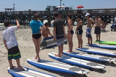 Feel the atlantic under your feet with myrtle beach surf lessons. includes board, expert instructor, and small group coaching—just bring your swimsuit.
