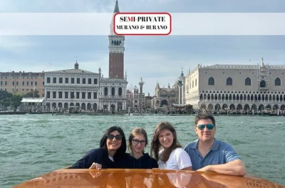 Desde venecia, navega a murano y burano, disfruta de la sopladura de vidrio en vivo, pasea por calles de colores, prueba las galletas bussolà y regresa por la laguna con guía.