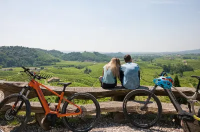 Valdobbiadene visite à vélo électrique : Collines du Prosecco avec guide local