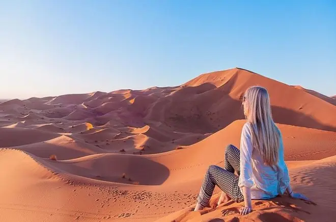 Deserto do Saara 2 dias: Trekking de camelo e acampamento em Merzouga