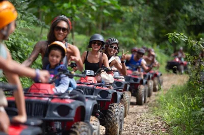 Feel the rush of phuket’s jungle on an atv, meet local forest workers, and pause at big buddha for sweeping views. includes hotel pickup and safety gear.