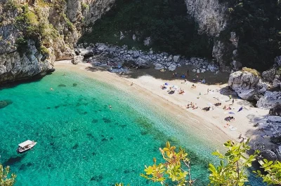 Set out from agios ioannis for a pelion boat tour along wild beaches, sea caves, and movie-famous coves. includes snorkeling gear, water, and a local skipper.