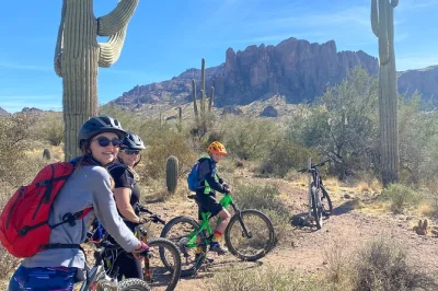 Descubre el desierto de sonora en un tour privado de 3 horas en bici desde phoenix. incluye bici, equipo, snacks, agua y guía local que adapta el ritmo a ti.