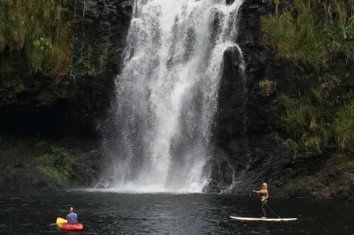 Nade, faça caiaque ou stand-up paddle na maior cachoeira privada do havaí em kulaniapia falls. aproveite trilhas, jardins de bambu e descontos exclusivos nas atividades—reserva antecipada obrigat