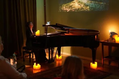 Feel the warmth of a warsaw salon with candlelit chopin, wine, and live art. includes a sweet treat and local guide. steps from the national museum.