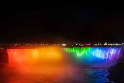Erlebe den sprühnebel auf der maid of the mist, erkunde cave of the winds und bewundere die nächtliche beleuchtung der niagara fälle. inklusive abholung, bevorzugtem einlass und lokalem guide.