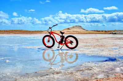 Feel the breeze on sal island’s south coast by electric beach bike, explore salt mines, swim in turquoise waters, and ride through santa maria with a local guide.