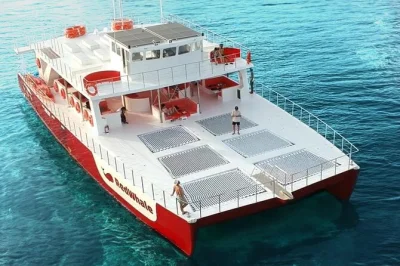 Feel the boracay sunset with a party yacht cruise, live dj, unlimited food & drinks, water sports, and snorkeling. includes gear, drinks, and onboard babysitter.