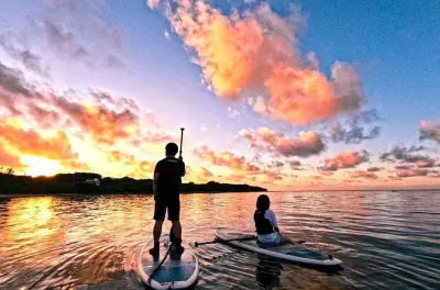 Lever de soleil à Ishigaki en paddle ou canoë