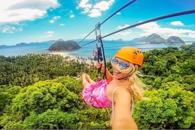 Feel the rush above el nido’s turquoise waters on a two-way zipline, crossing between islands with safety gear included. perfect for thrill-seekers and nature lovers.