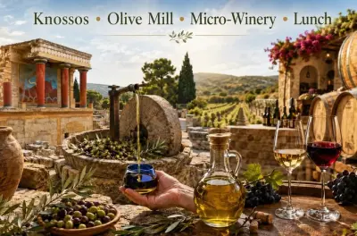 Knossos, Olive Oil & Winery Tour in Crete: Small Group with Lunch
