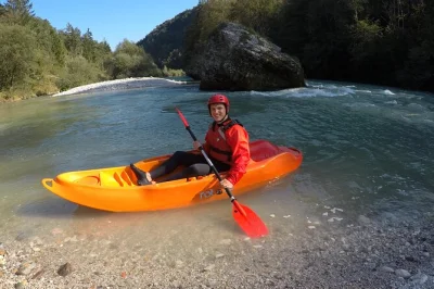 Try kayaking on the sava river near bled. guided tour, hotel pickup, gear, and gopro photos included. beginner-friendly rapids and local guides.