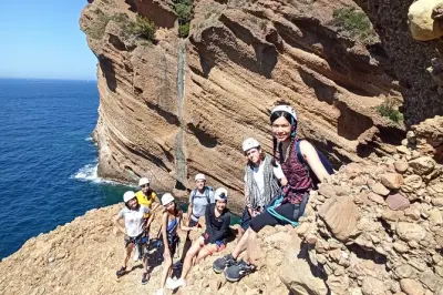 Avventura via cordata per principianti a La Ciotat