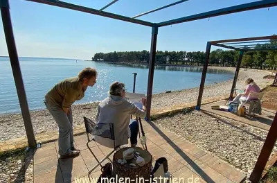 Aquarellkurs in Poreč: Malen am Strand