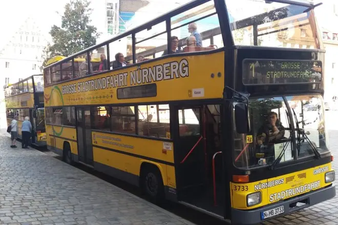 Nuremberg hop-on hop-off bus tour with audio guide