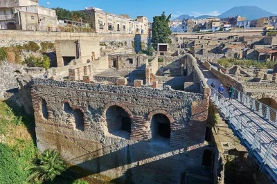 Descubre pompeya y herculano en una excursión desde sorrento, evita las colas, explora en grupo reducido y disfruta de un almuerzo ligero con vino.