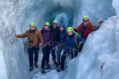 Feel the crunch of ice underfoot on a small-group hike across solheimajokull glacier, led by a certified guide. includes all glacier gear and safety equipment.