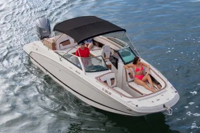 Doppeldecker Funship mit Rutsche am privaten Boot in Clearwater Beach